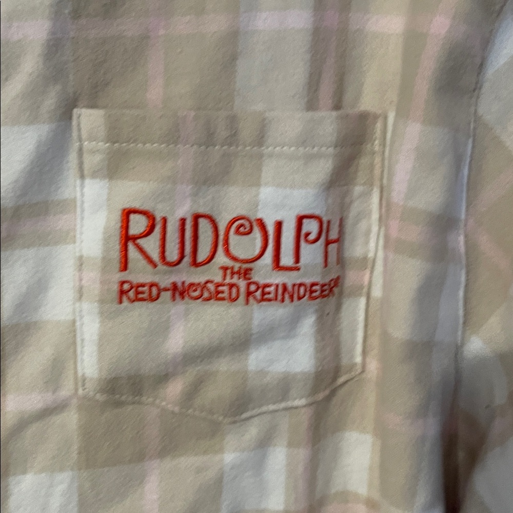 Plaid Button Down Shirt with Deer Design - Picture 4 of 5